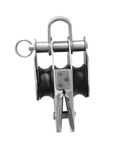 Polea triple con trinca y arraigo